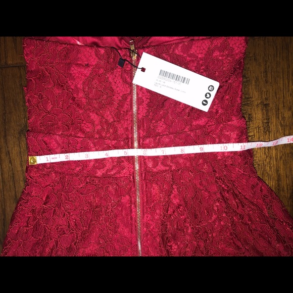 Brand New Red Lace Mini Dress - Picture 3 of 7